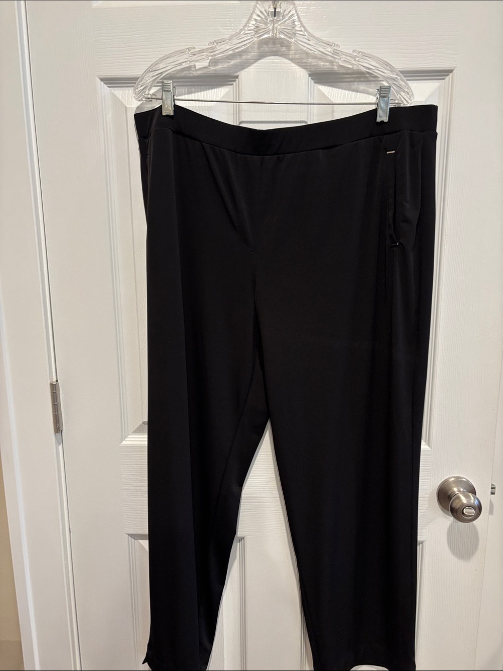 Susan Graver Black Wide-Leg Pull-On Pants